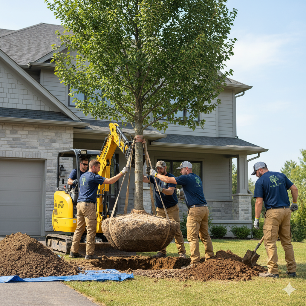 افضل شركة تنسيق حدائق 41 tree installation