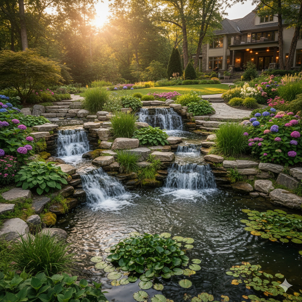 افضل شركة تنسيق حدائق 43 شلالات